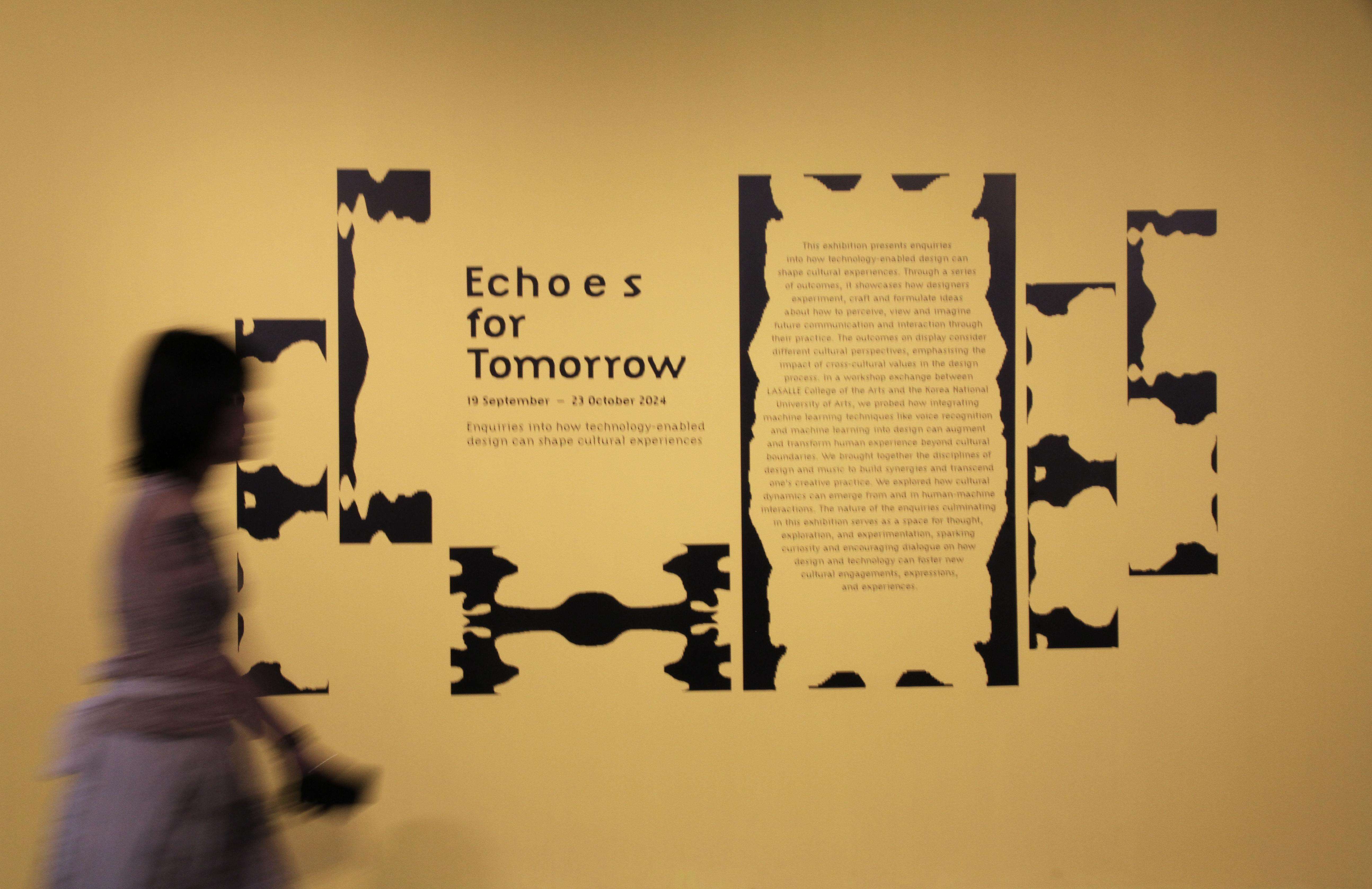 Echoes for Tomorrow exhibition setup