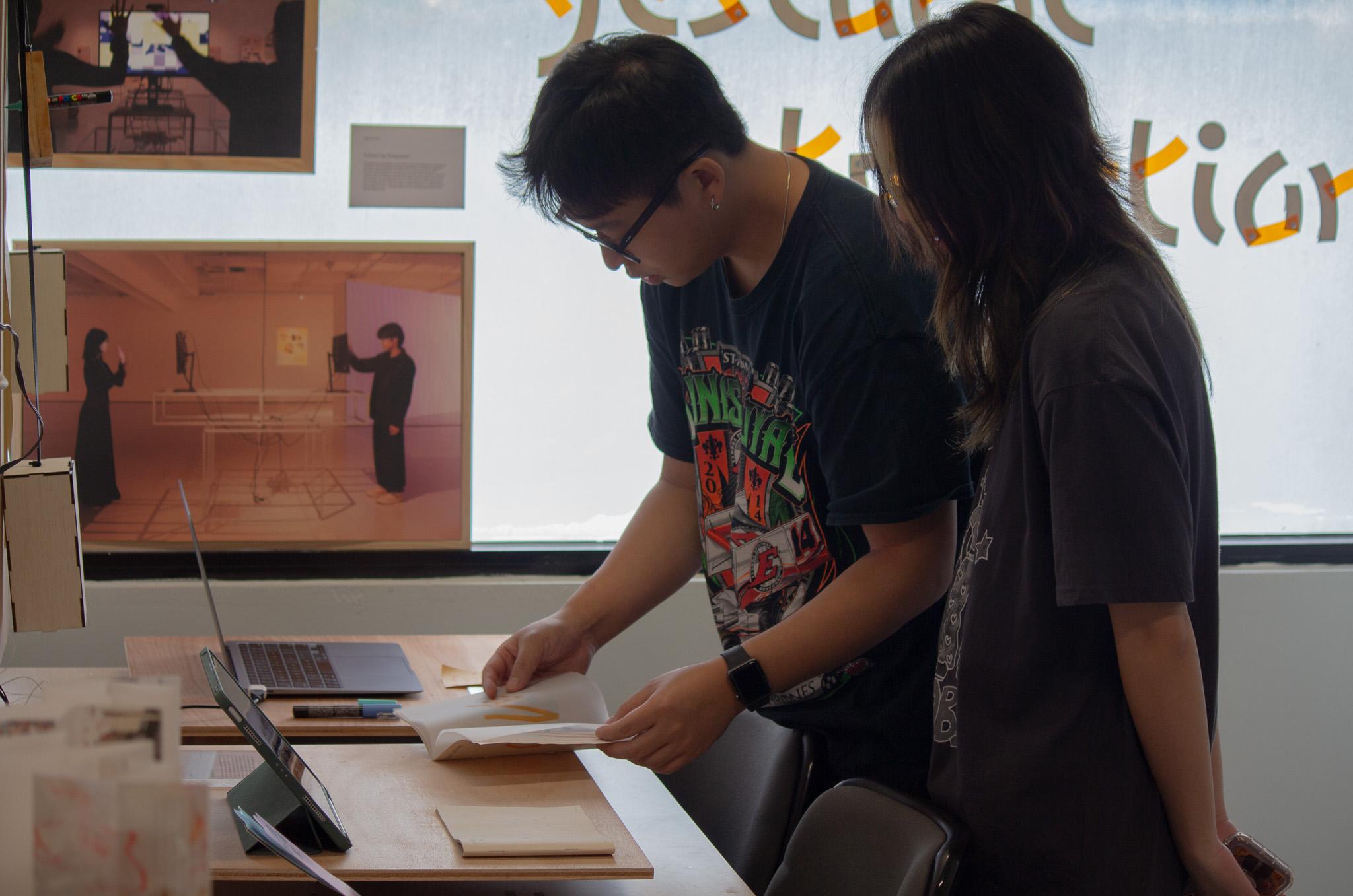 User interacting with Tacto-Tunes playmat