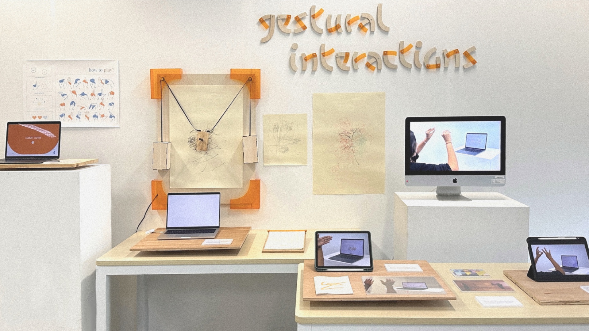 Close-up of conductive threads on the playmat