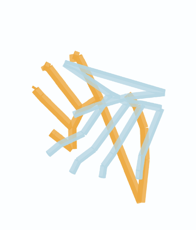 Printed AI-generated hand movement overlay