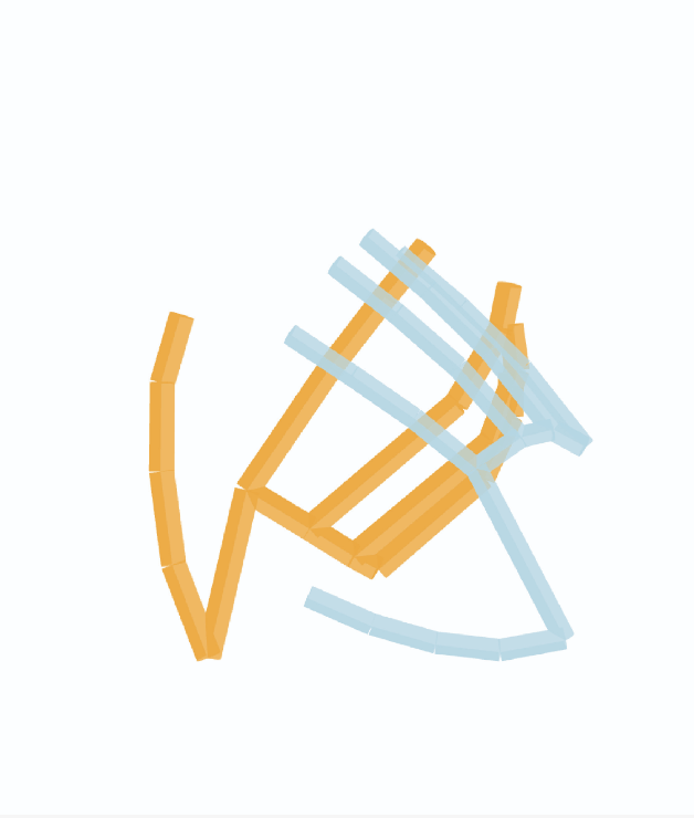 Hand motion overlayed with AI responses