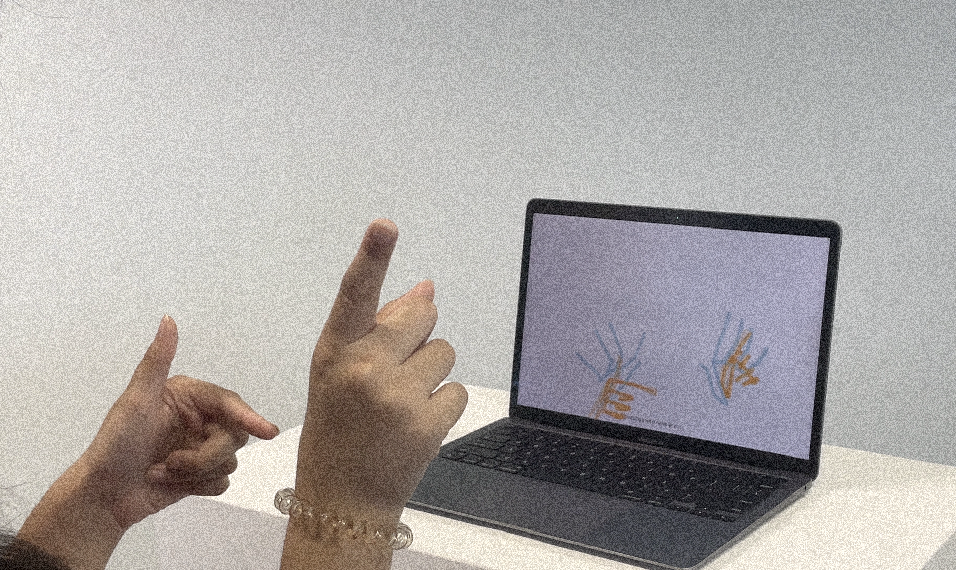 Gesture-based interaction with AI-generated hand