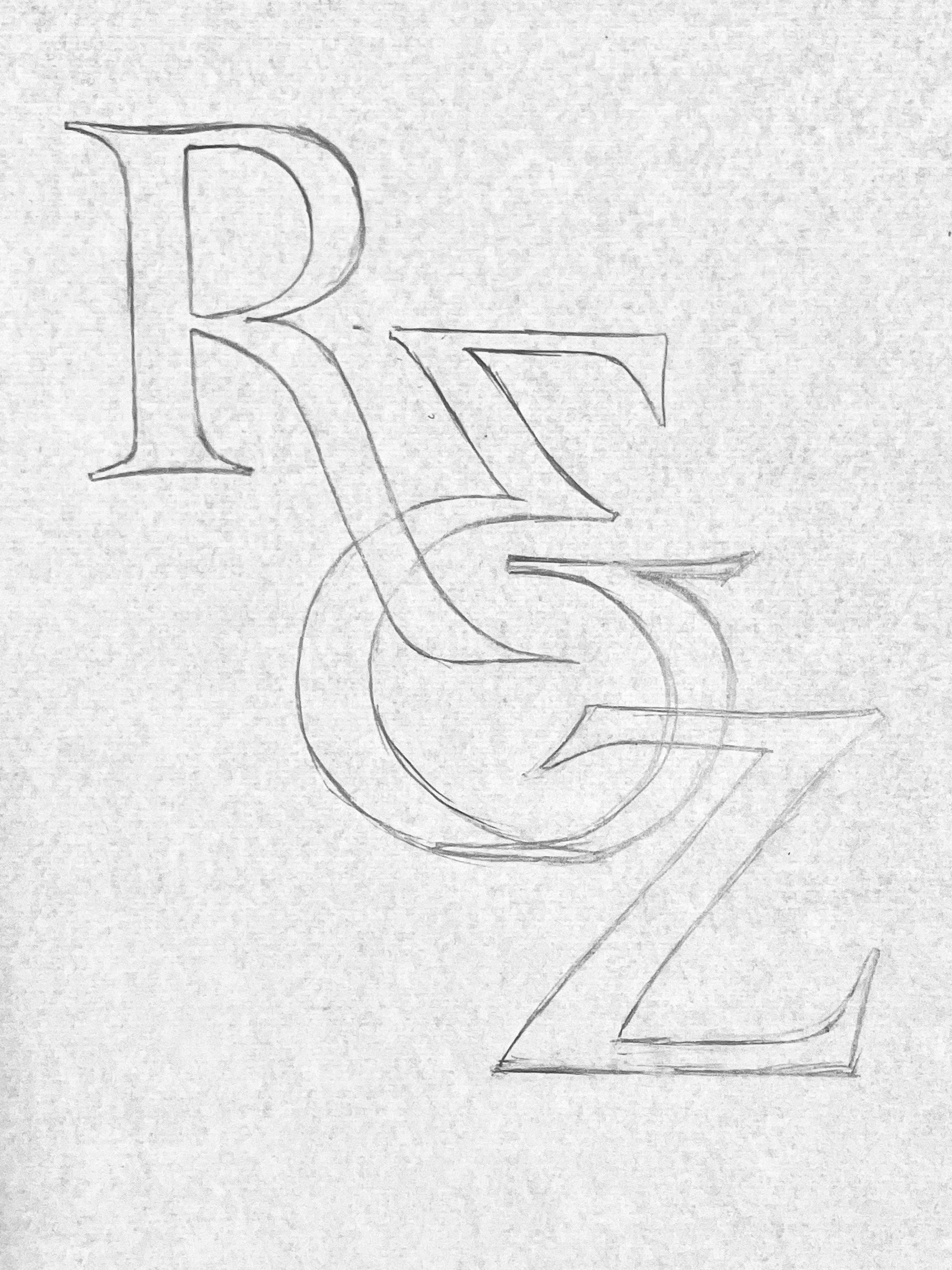 Different variations of monogram application