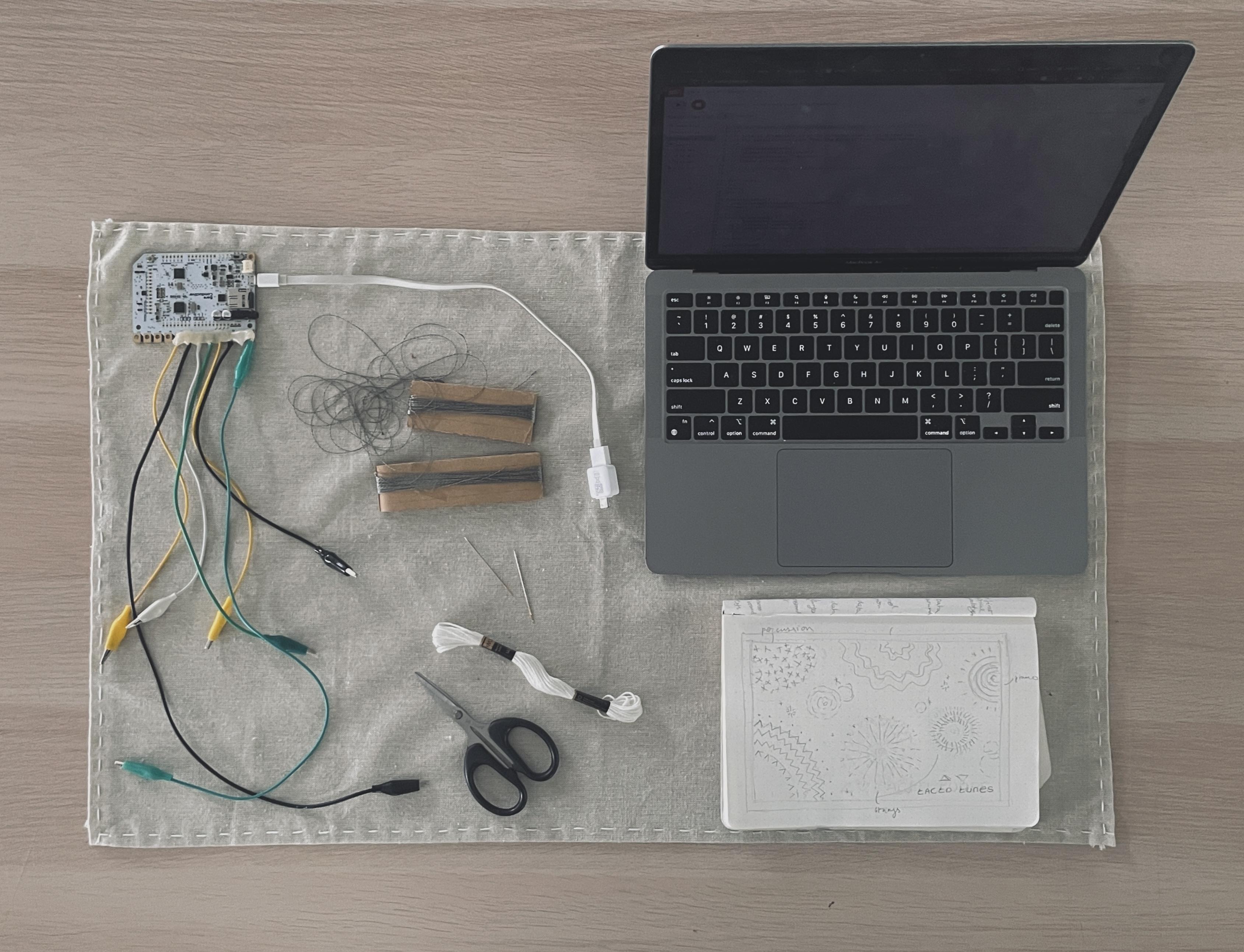 Arduino-powered touch-sensitive areas